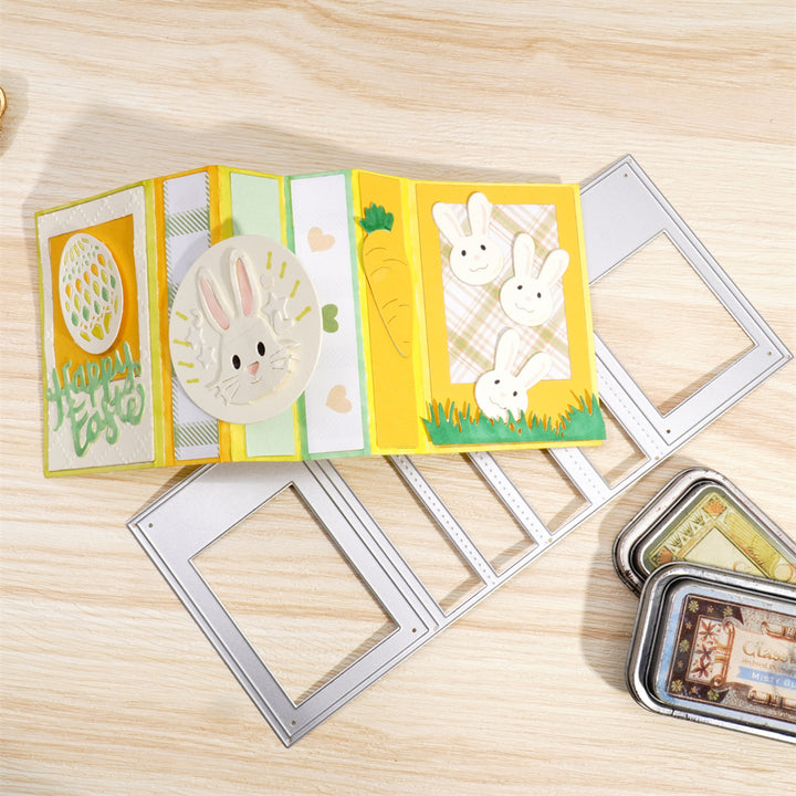 Kokorosa Metal Cutting Dies With Rectangular Foldable Border