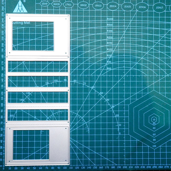 Kokorosa Metal Cutting Dies With Rectangular Foldable Border