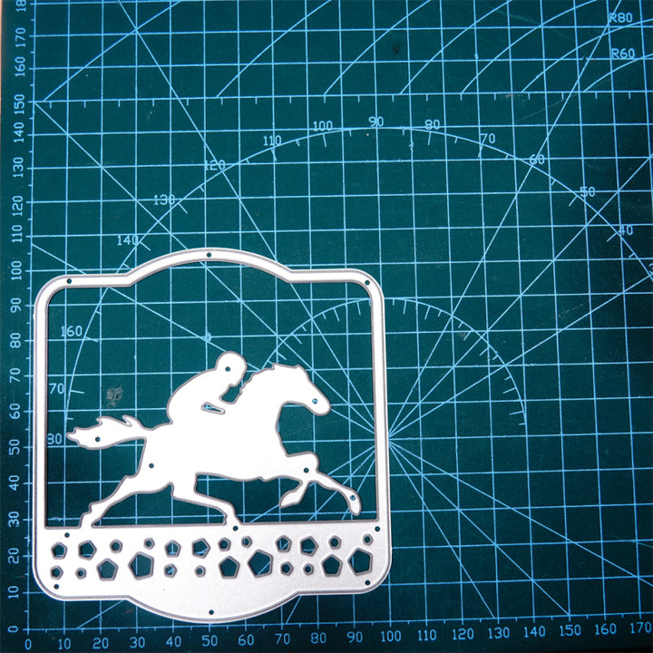 Kokorosa Metal Cutting Dies With Riding Horse Border