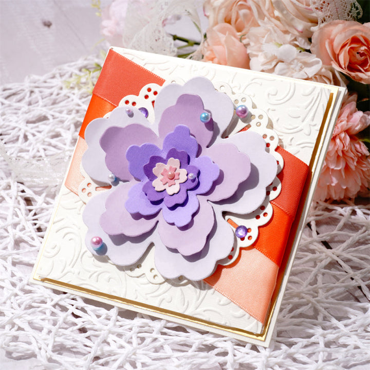 Kokorosa Metal Cutting Dies With Stackable Flowers Frame