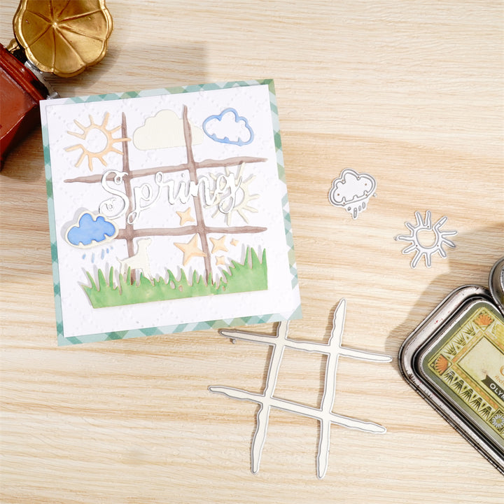 Kokorosa Metal Cutting Dies With Weather Tic-Tac-Toe