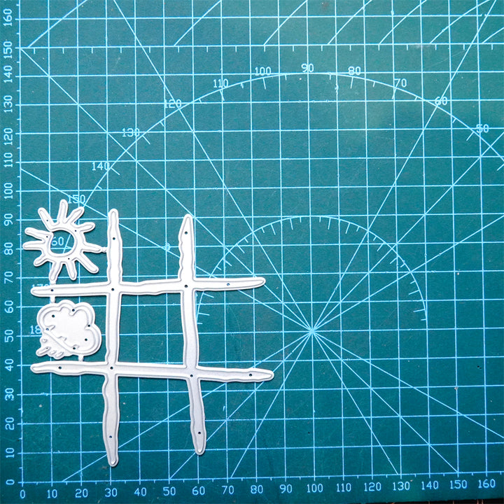 Kokorosa Metal Cutting Dies With Weather Tic-Tac-Toe