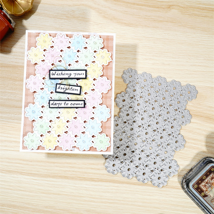 Kokorosa Metal Cutting Dies with Assemble Flowers Background Board