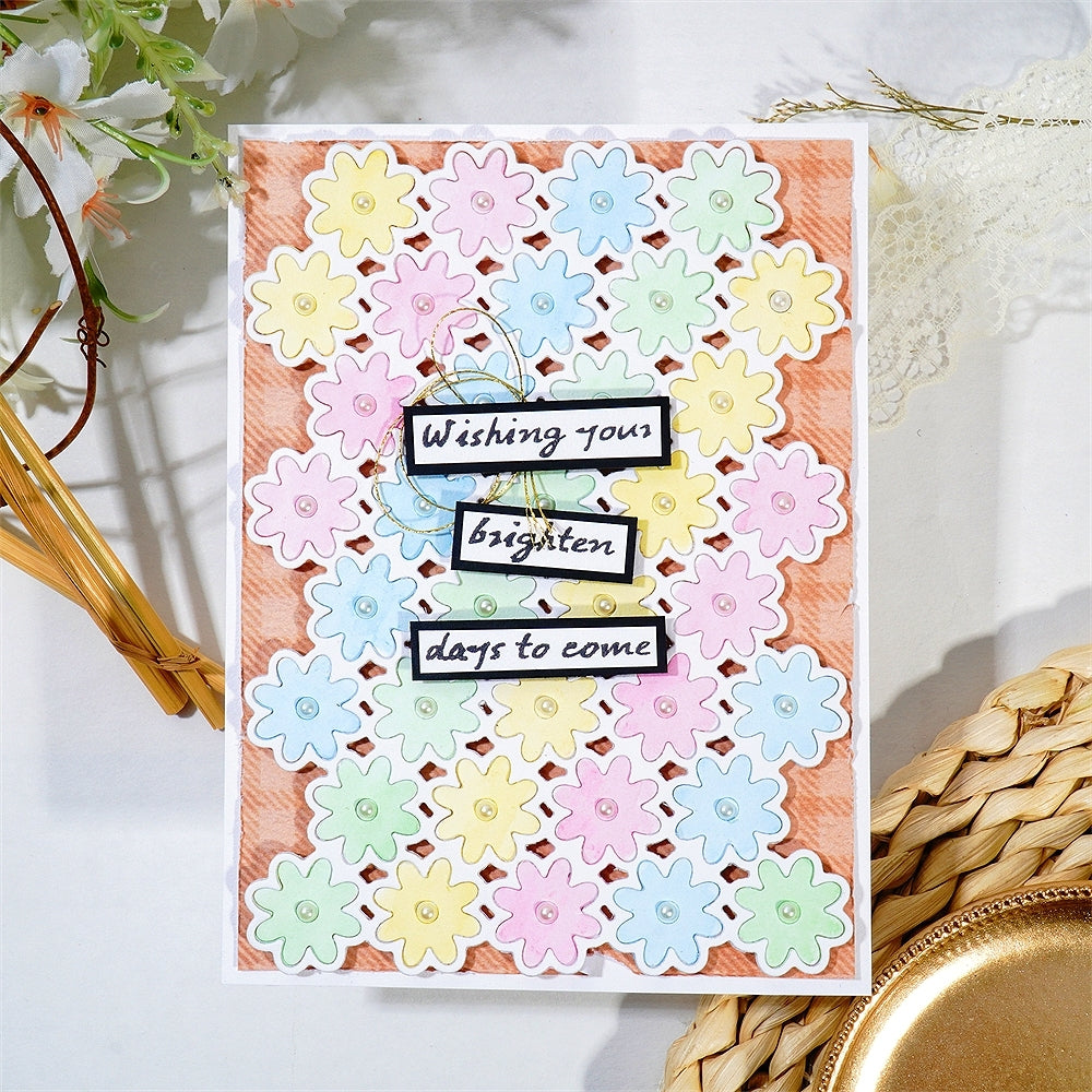 Kokorosa Metal Cutting Dies with Assemble Flowers Background Board
