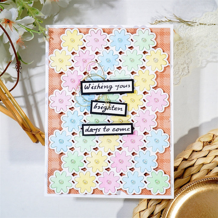 Kokorosa Metal Cutting Dies with Assemble Flowers Background Board