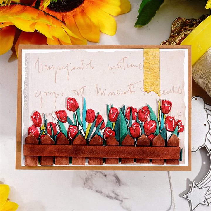 Kokorosa Metal Cutting Dies with Blooming Rose Flowers