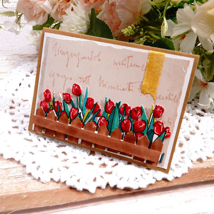 Kokorosa Metal Cutting Dies with Blooming Rose Flowers