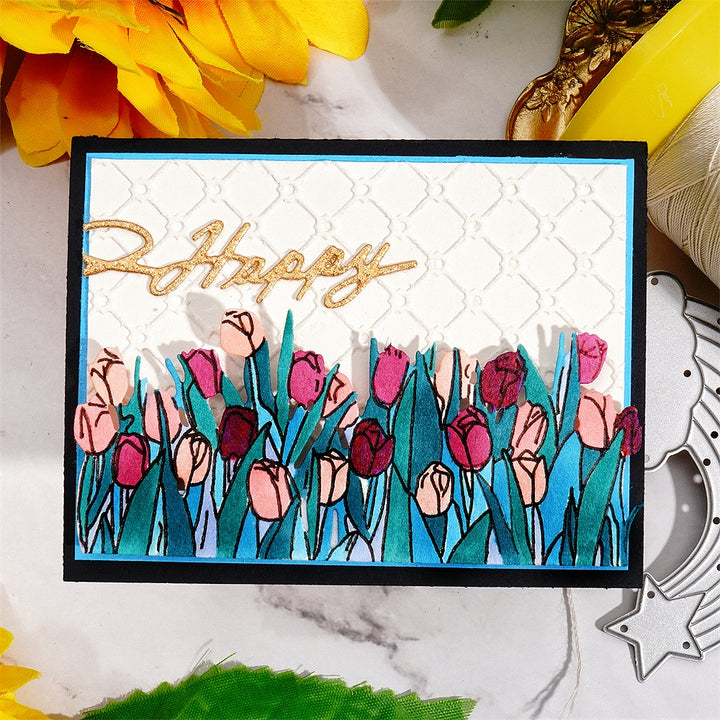 Kokorosa Metal Cutting Dies with Blooming Rose Flowers