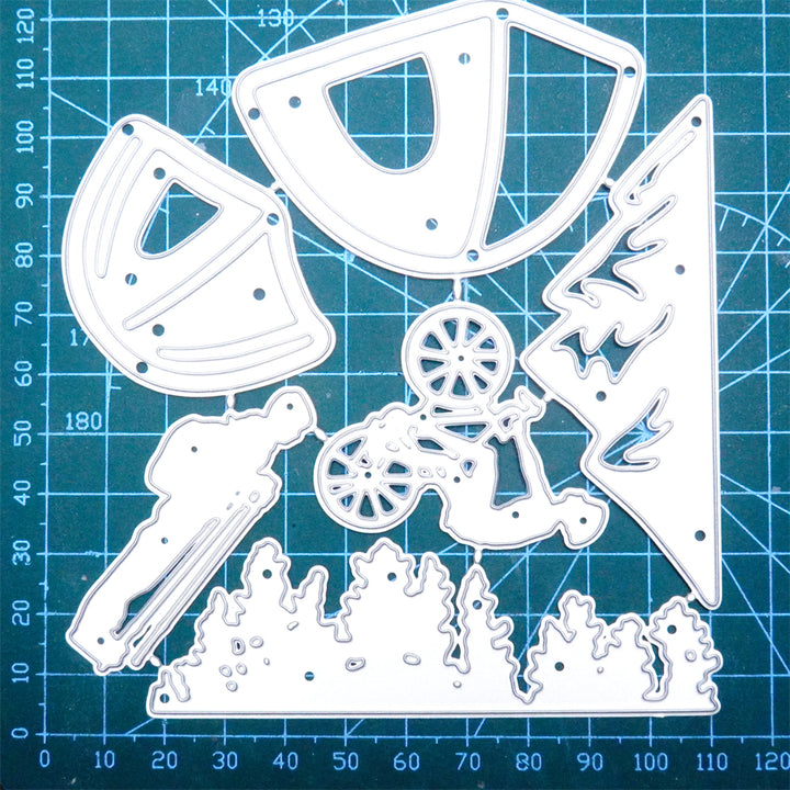 Kokorosa Metal Cutting Dies with Camping Tents Bikes