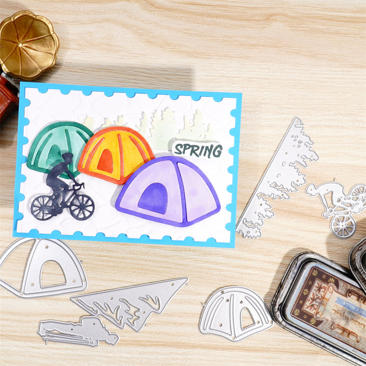Kokorosa Metal Cutting Dies with Camping Tents Bikes