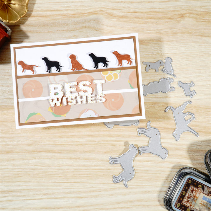 Kokorosa Metal Cutting Dies with Cute Puppy Dogs