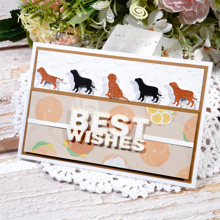 Kokorosa Metal Cutting Dies with Cute Puppy Dogs