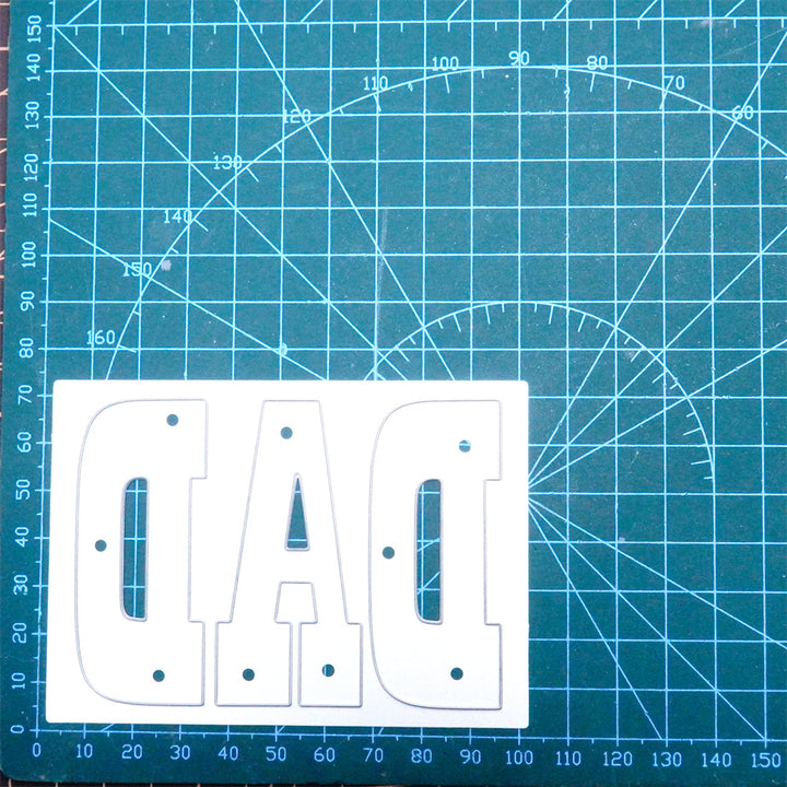 Kokorosa Metal Cutting Dies with "DAD" Word Background Board