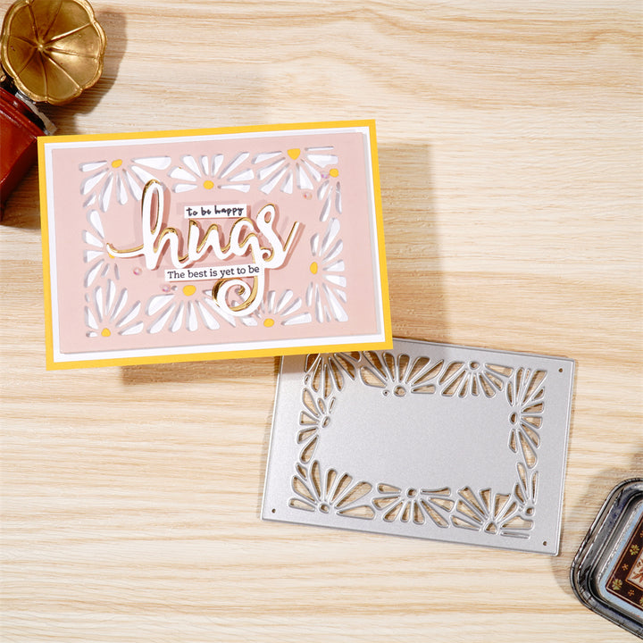 Kokorosa Metal Cutting Dies with Daisy Flower Frame Background