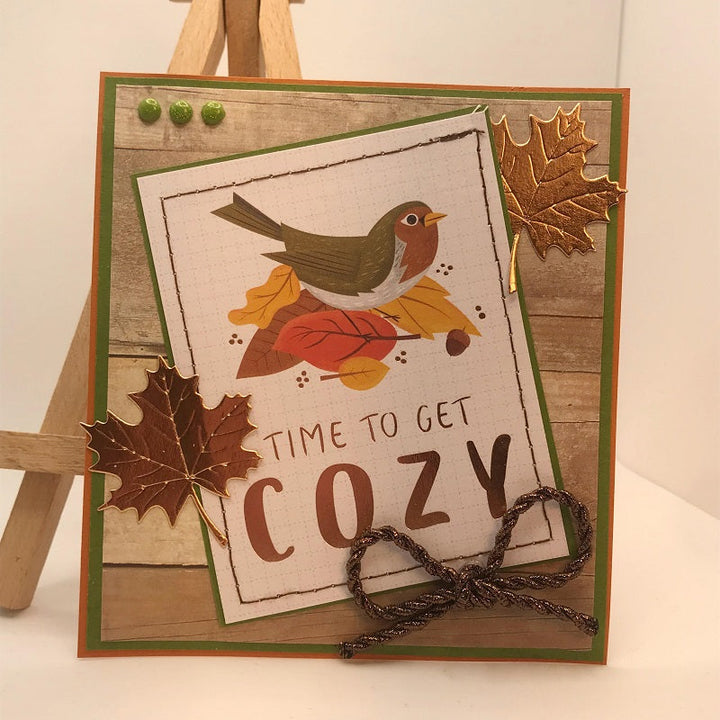 Kokorosa Metal Cutting Dies with Falling Autumn Leaves