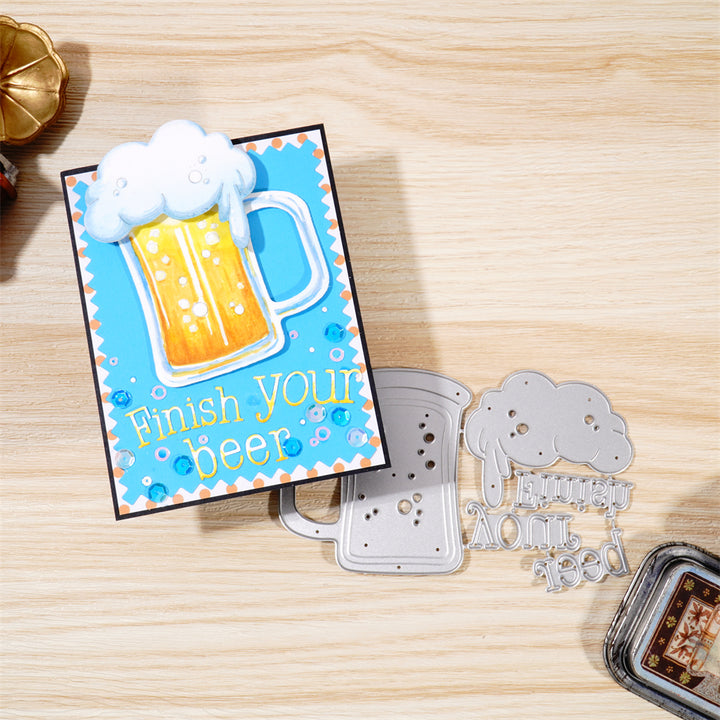 Kokorosa Metal Cutting Dies with "Finish your beer" Word