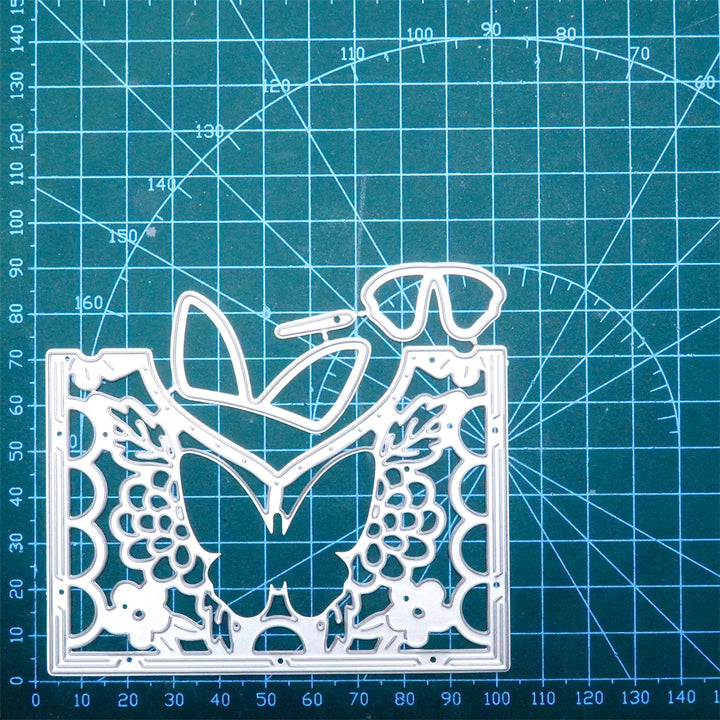 Kokorosa Metal Cutting Dies with Flora Butterflies Border