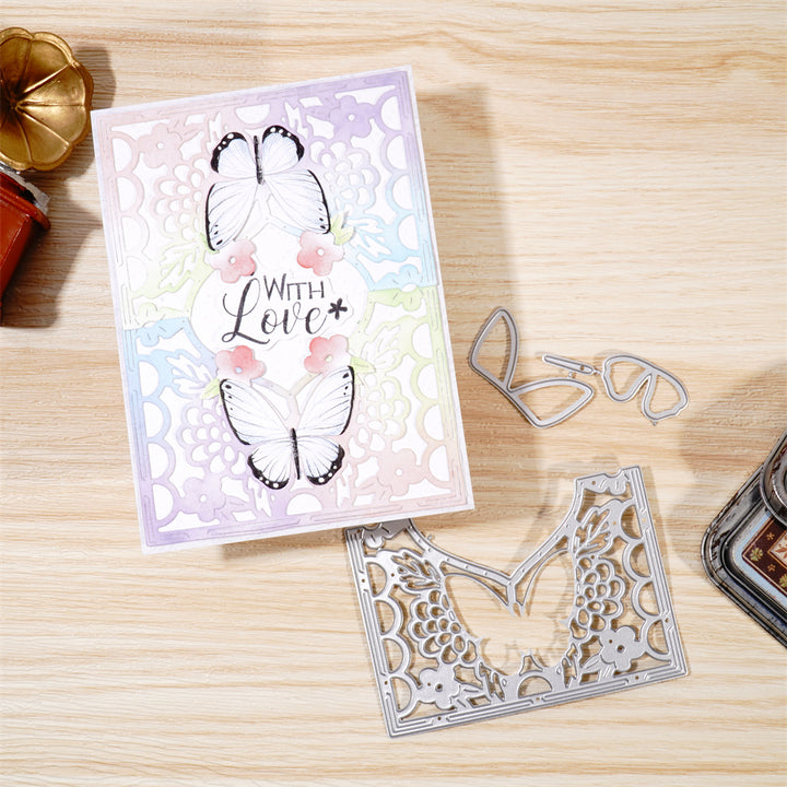 Kokorosa Metal Cutting Dies with Flora Butterflies Border