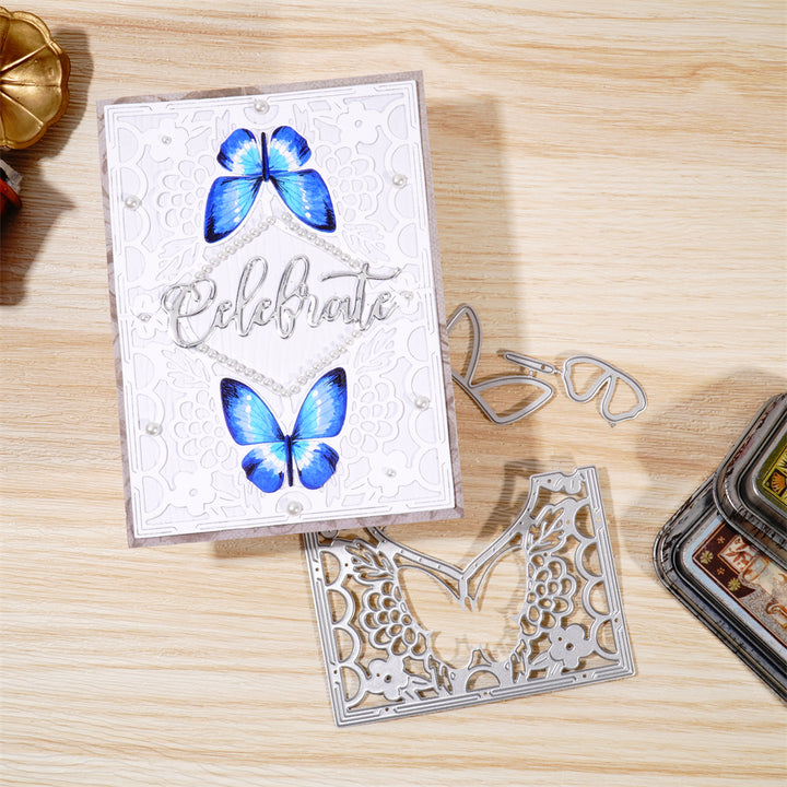 Kokorosa Metal Cutting Dies with Flora Butterflies Border