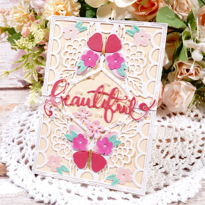 Kokorosa Metal Cutting Dies with Flora Butterflies Border