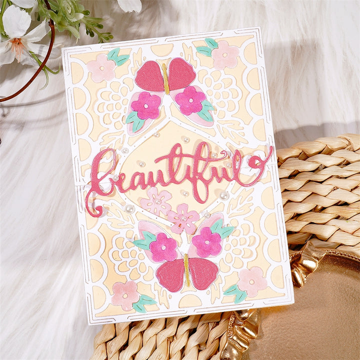 Kokorosa Metal Cutting Dies with Flora Butterflies Border