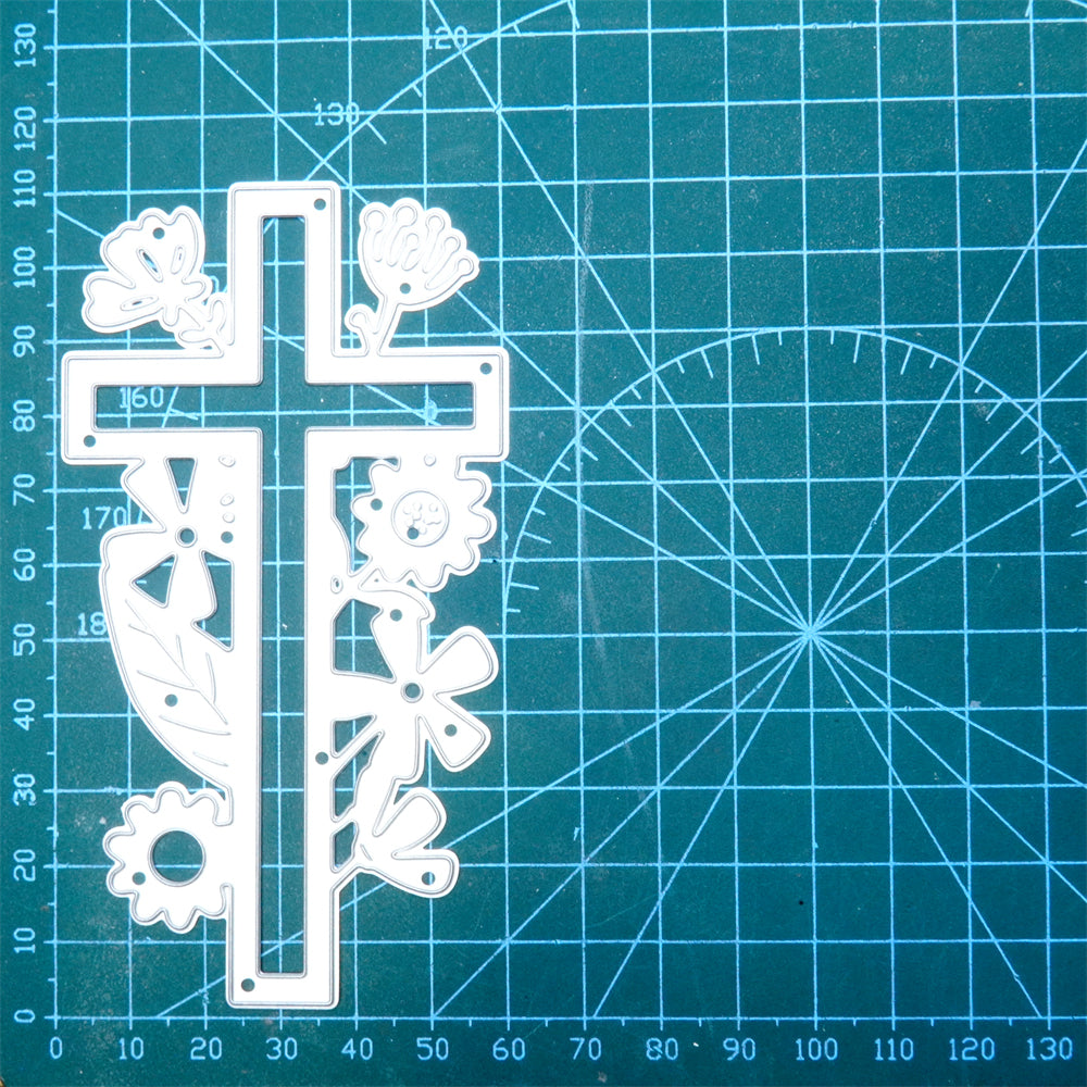 Kokorosa Metal Cutting Dies with Floral Cross