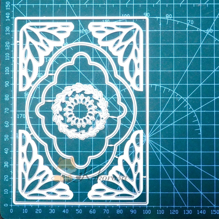 Kokorosa Metal Cutting Dies with Floral Hollow Background Board