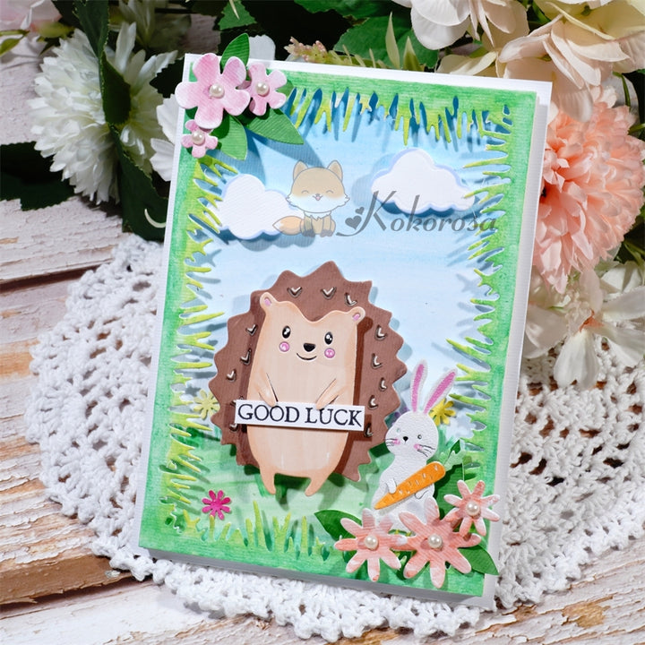 Kokorosa Metal Cutting Dies with Flowers & Leaves Frame Board