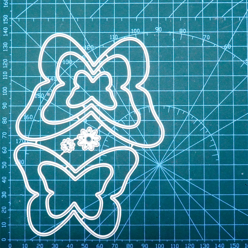 Kokorosa Metal Cutting Dies with Hollow Flying Butterflies with Flowers