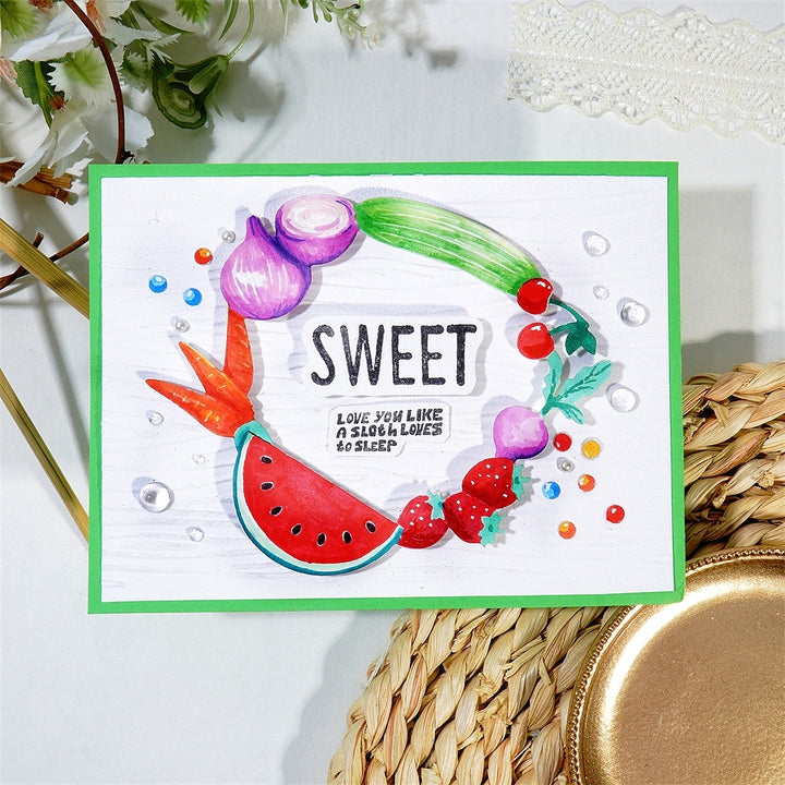 Kokorosa Metal Cutting Dies with Fruit & Vegetable Frame Board
