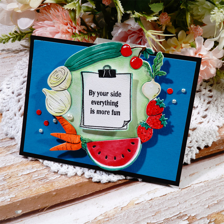 Kokorosa Metal Cutting Dies with Fruit & Vegetable Frame Board