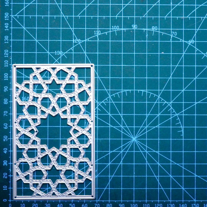 Kokorosa Metal Cutting Dies with Geometric Pattern Background Board