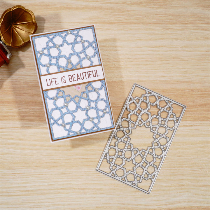 Kokorosa Metal Cutting Dies with Geometric Pattern Background Board