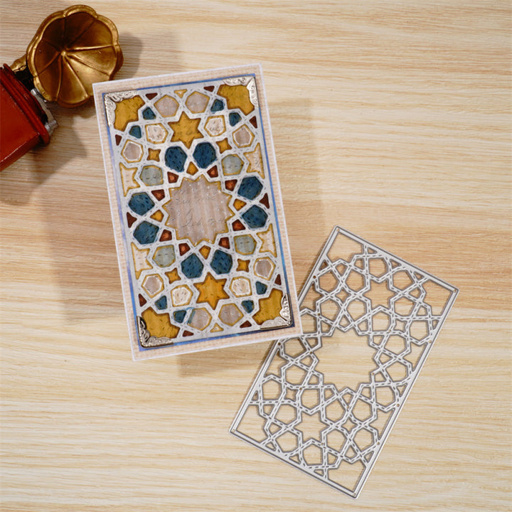 Kokorosa Metal Cutting Dies with Geometric Pattern Background Board