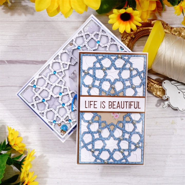 Kokorosa Metal Cutting Dies with Geometric Pattern Background Board