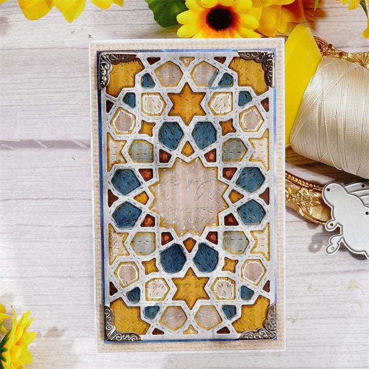 Kokorosa Metal Cutting Dies with Geometric Pattern Background Board