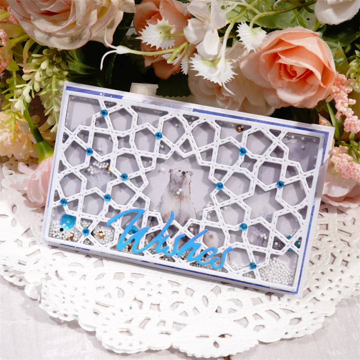 Kokorosa Metal Cutting Dies with Geometric Pattern Background Board