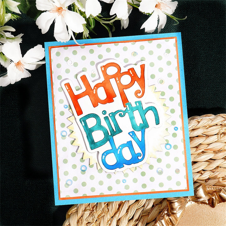 Kokorosa Metal Cutting Dies with "Happy Birthday" Words