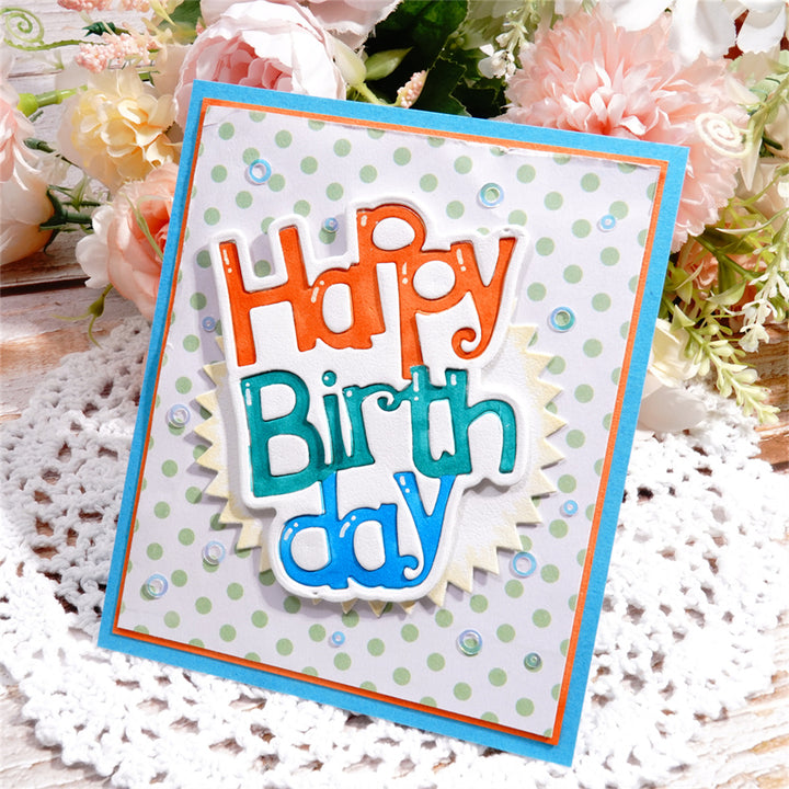 Kokorosa Metal Cutting Dies with "Happy Birthday" Words