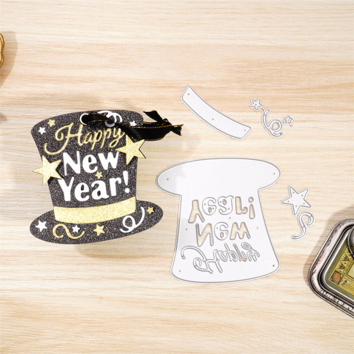 Kokorosa Metal Cutting Dies with "Happy New Year" Word Hat