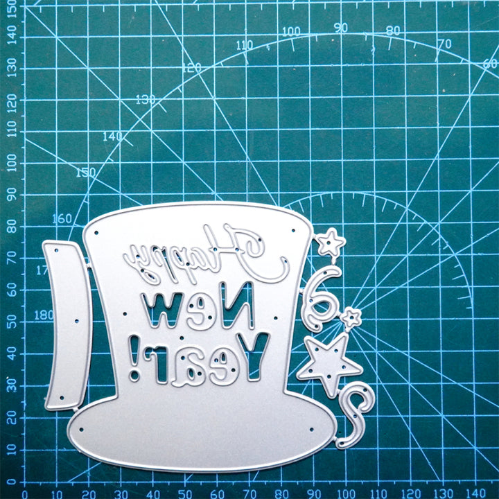 Kokorosa Metal Cutting Dies with "Happy New Year" Word Hat