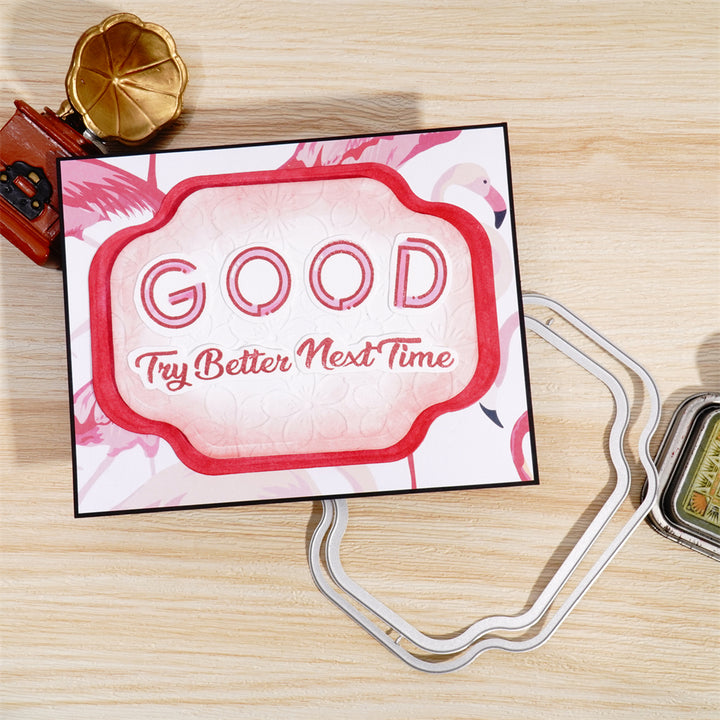 Kokorosa Metal Cutting Dies with Hollow Flower Double Layer Border Board