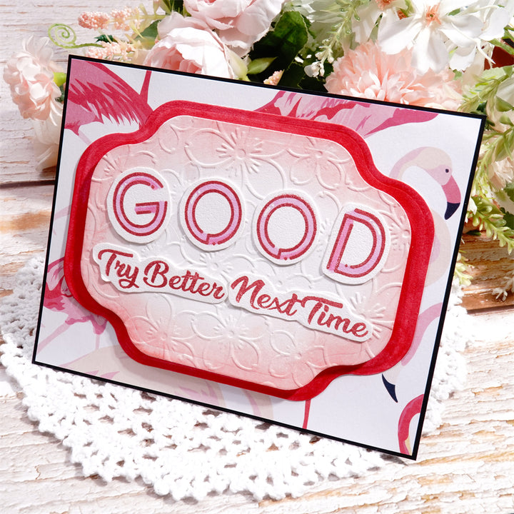 Kokorosa Metal Cutting Dies with Hollow Flower Double Layer Border Board