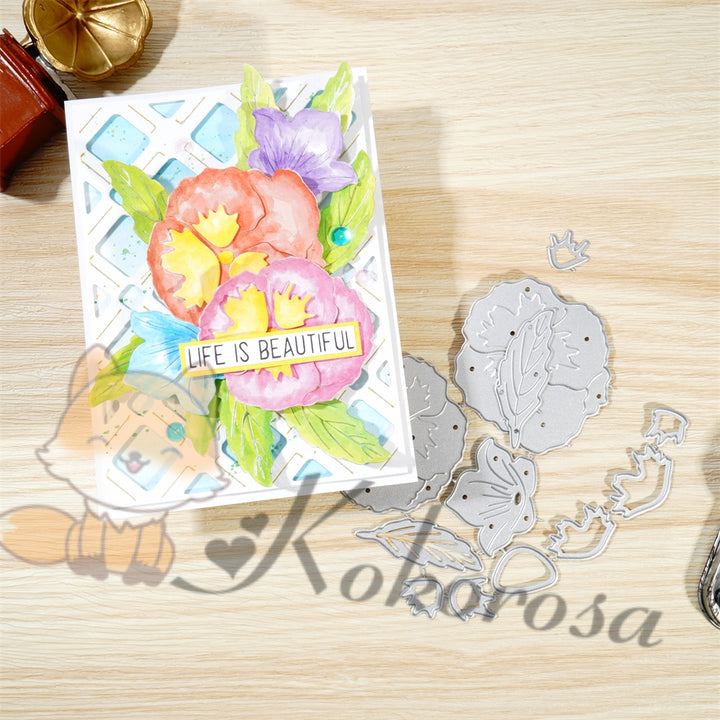 Kokorosa Metal Cutting Dies with Lush Large Flowers
