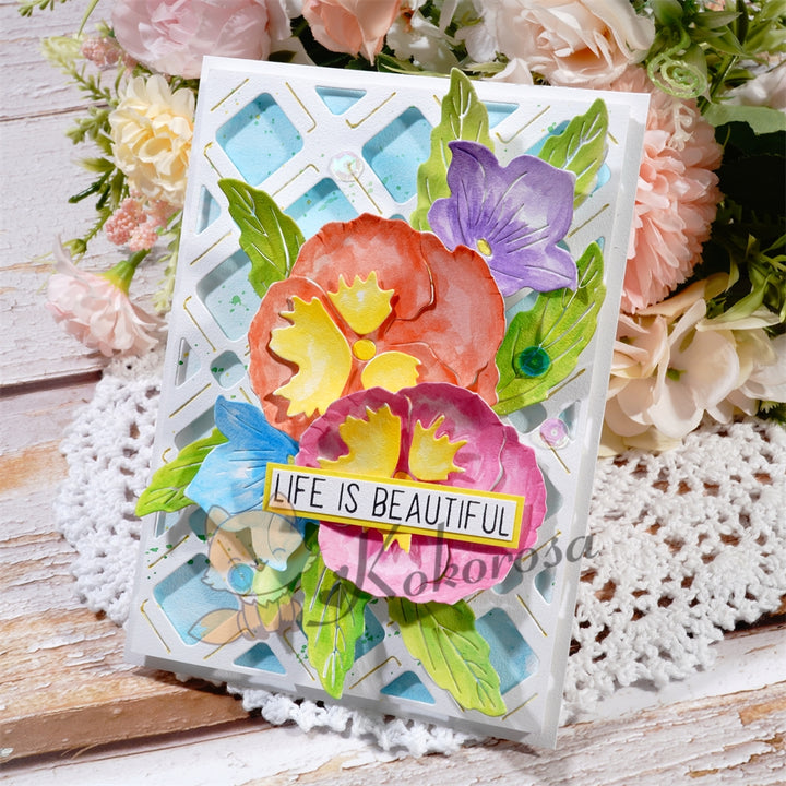 Kokorosa Metal Cutting Dies with Lush Large Flowers