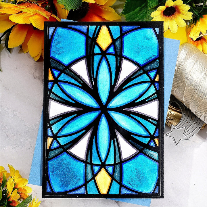 Kokorosa Metal Cutting Dies with Magic Geometry Background Board