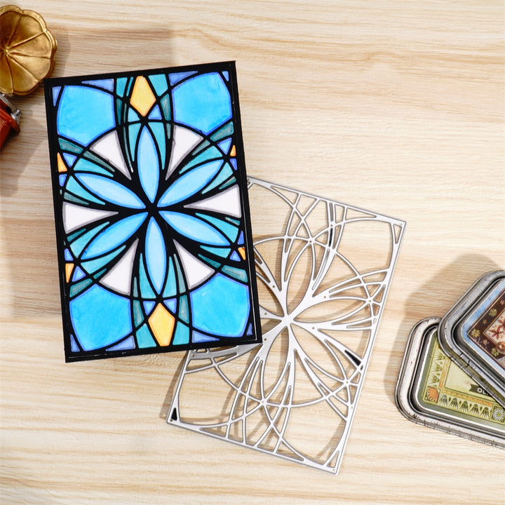 Kokorosa Metal Cutting Dies with Magic Geometry Background Board