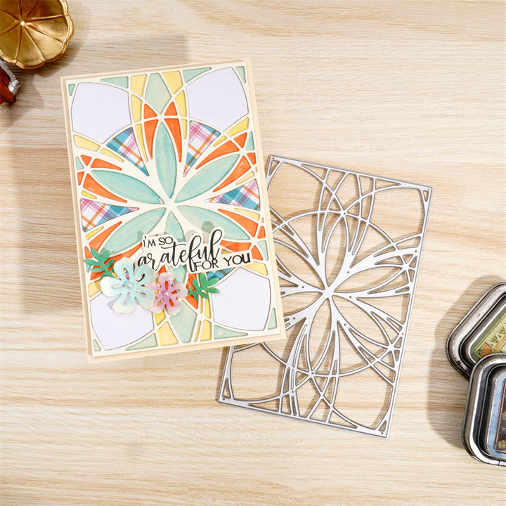 Kokorosa Metal Cutting Dies with Magic Geometry Background Board
