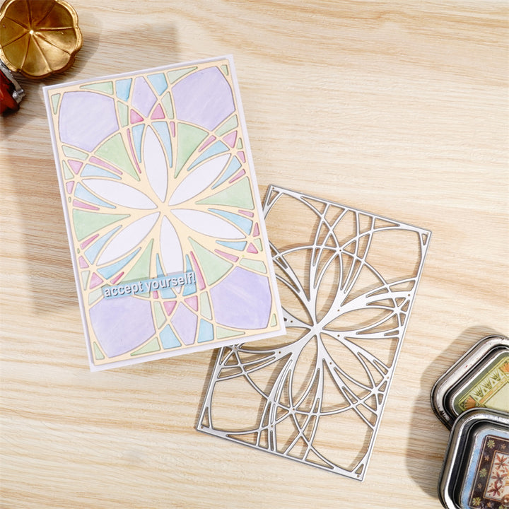 Kokorosa Metal Cutting Dies with Magic Geometry Background Board