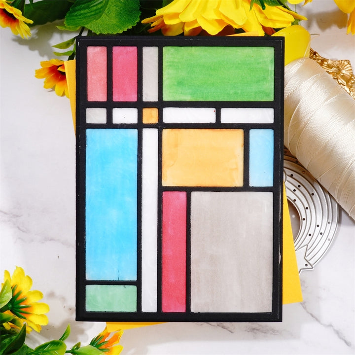 Kokorosa Metal Cutting Dies with Mosaic Plaid Background Board
